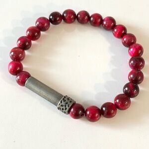 🌷5/25$ Magenta Tiger Eye Stretchy Bracelet